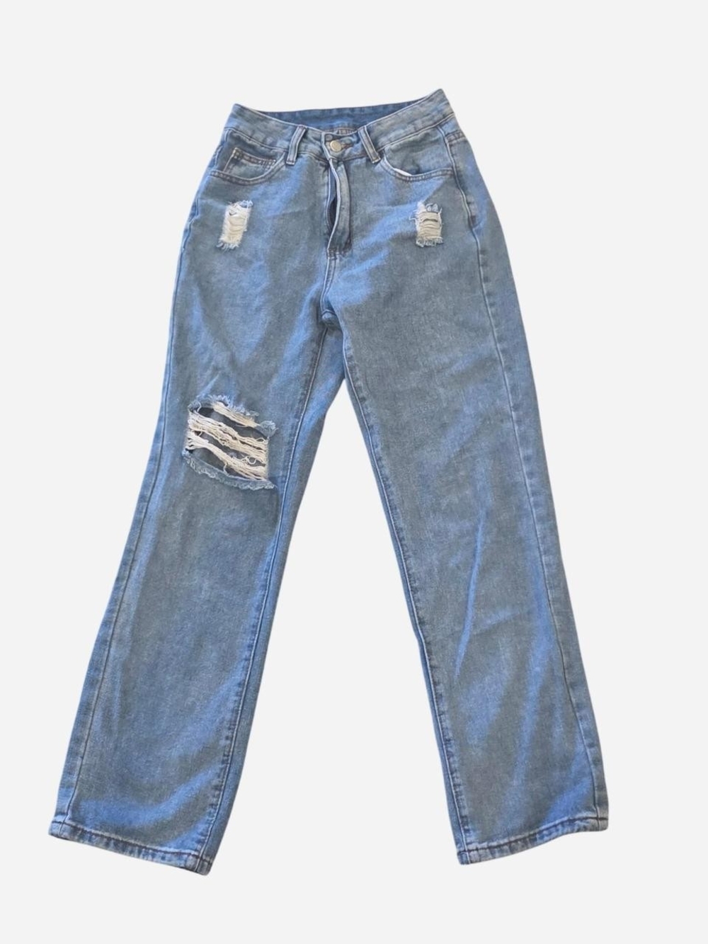 Classic Light Blue Ripped Women's Jeans